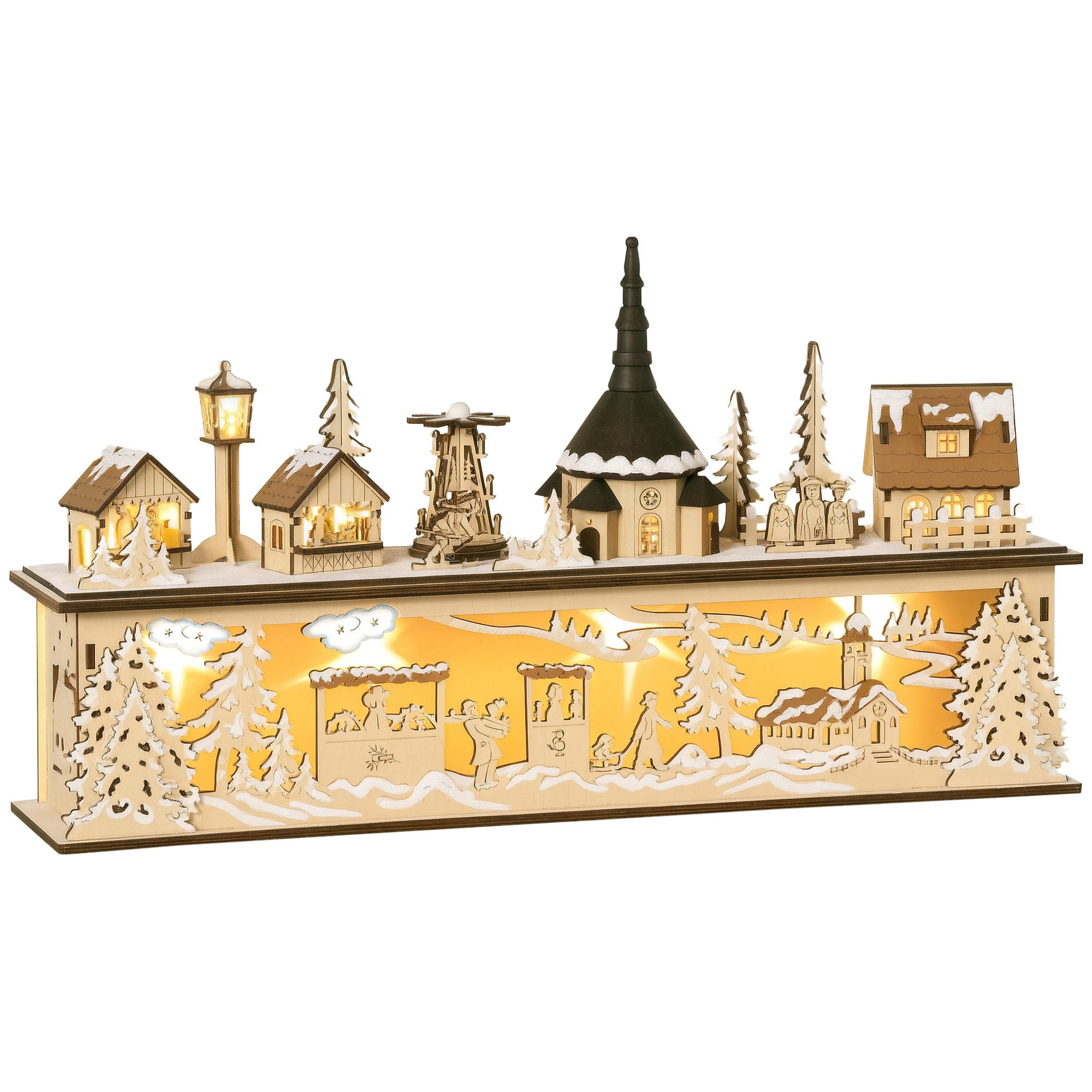 XXXLutz Weihnachts-Schwibbogen Natur 10x25x45 cm