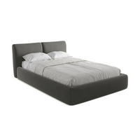 POLSTERBETT mit Bettkasten und Lattenrost 160x228 Grau - Dunkelgrau/Schwarz, Kunststoff/Textil (140/200cm) - LaMiaSofa