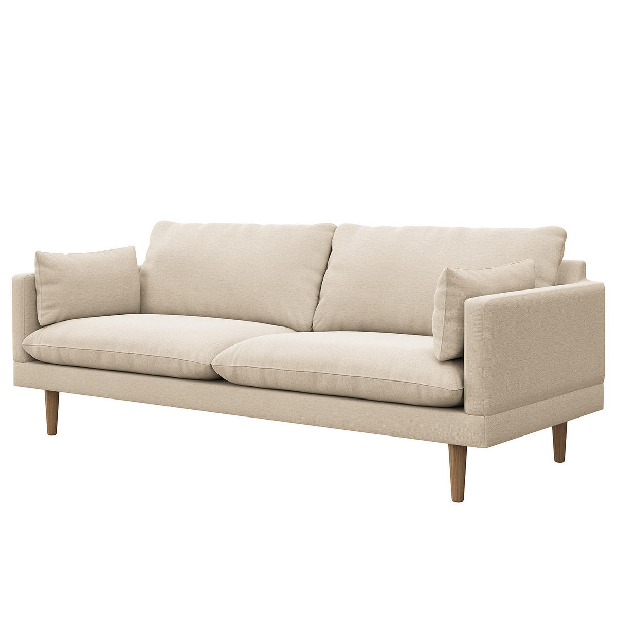 3-SITZER SOFA - Webstoff - Beige, Textil (200/83/85cm) - home24