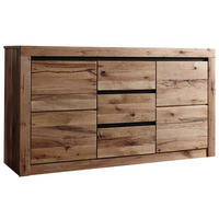 SIDEBOARD Wildeiche / Zerreiche 155x43x80 braun geölt MONTREUX #354 - Braun, Holzwerkstoff (155/80/43cm) - Massivmoebel24