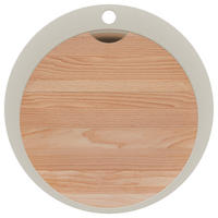 SPÜLBECKEN RUND Pisa Max, 2-er set Beige 53/53 cm 1 Becken + Ablauf-Set + Schneidebrett ab 50er Unterschrank - Beige, Kunststoff (53/20/53cm) - Primagran