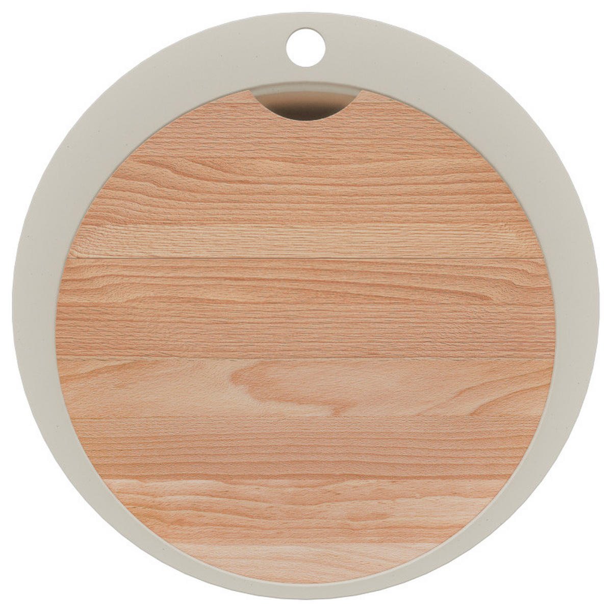 SPÜLBECKEN RUND Pisa Max, 2-er set Beige 53/53 cm 1 Becken + Ablauf-Set + Schneidebrett ab 50er Unterschrank - Beige, Kunststoff (53/20/53cm) - Primagran