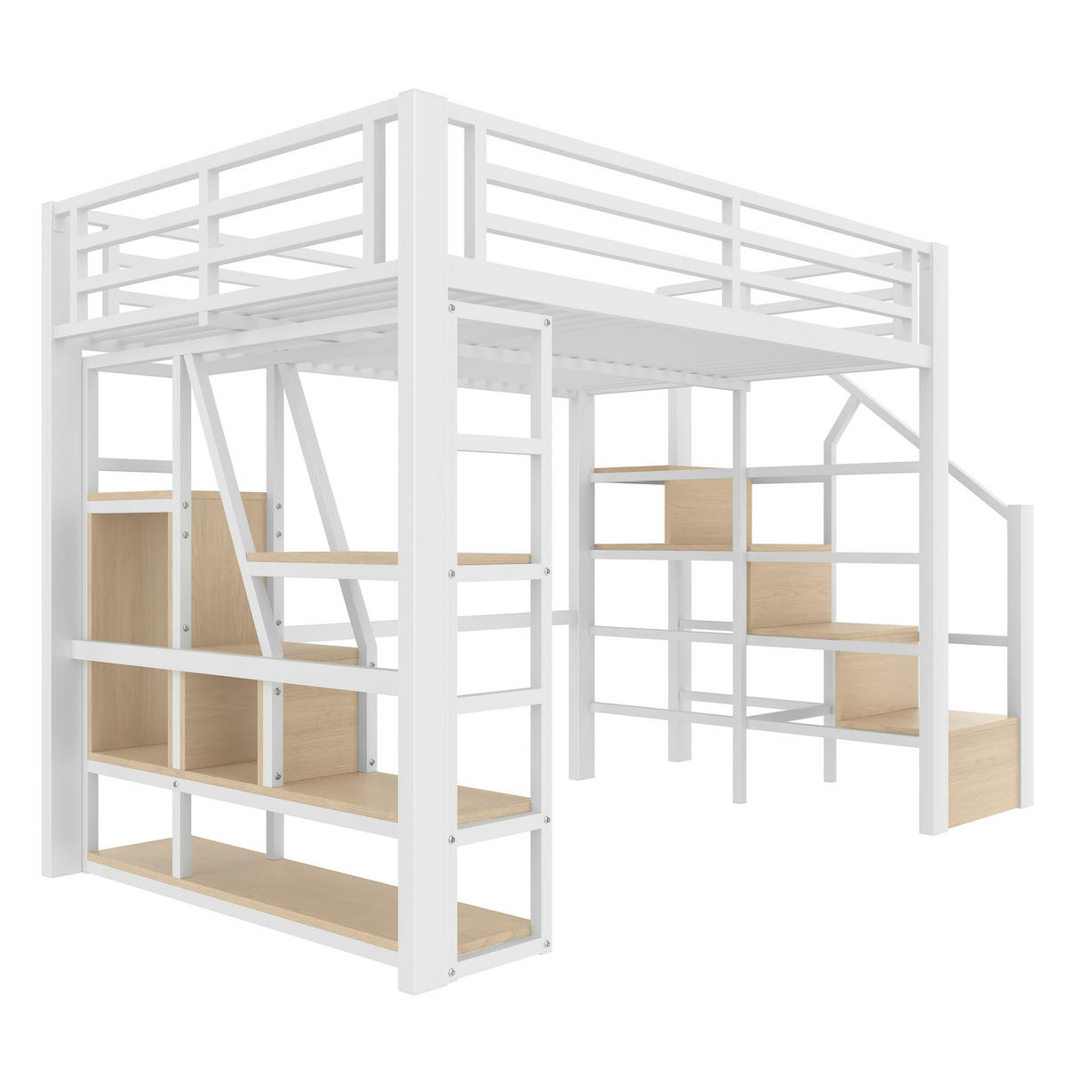 HOCHBETT 140/200 cm Weiß - Weiß, Holzwerkstoff/Metall - Raumix