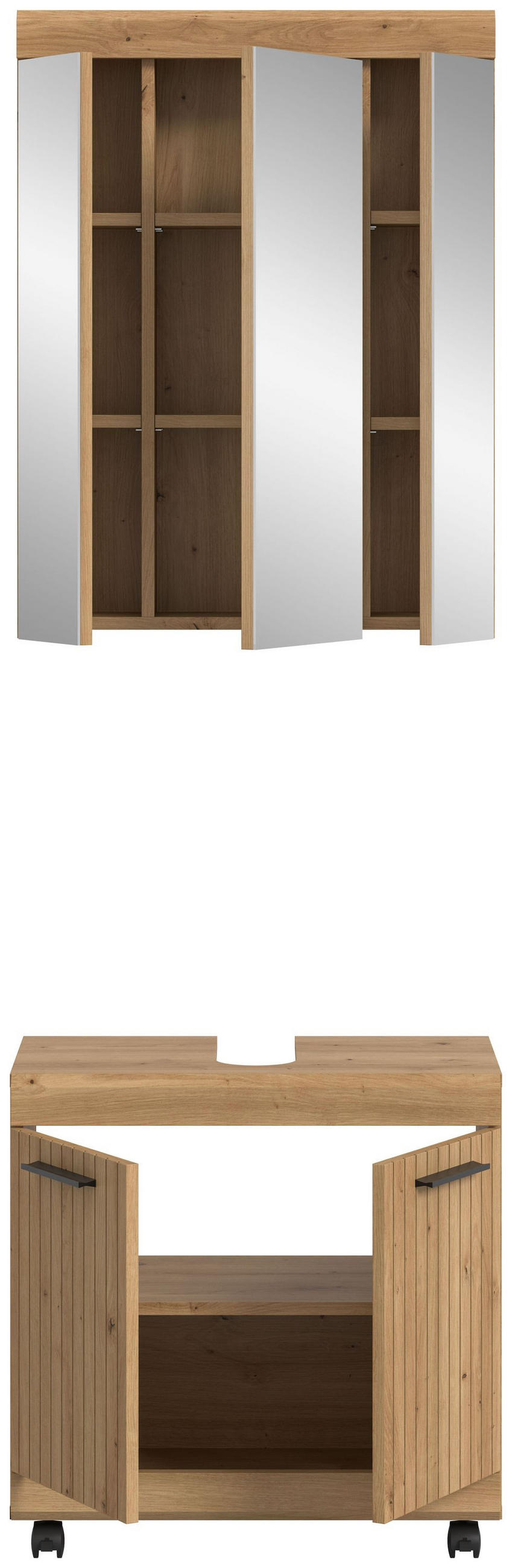 BADEZIMMER Vento 3-tlg. (B/H/T: ca. 60/191/34 cm) in Artisan Eiche /Artisan Eiche - Eiche Artisan, Holzwerkstoff (60/191/34cm)