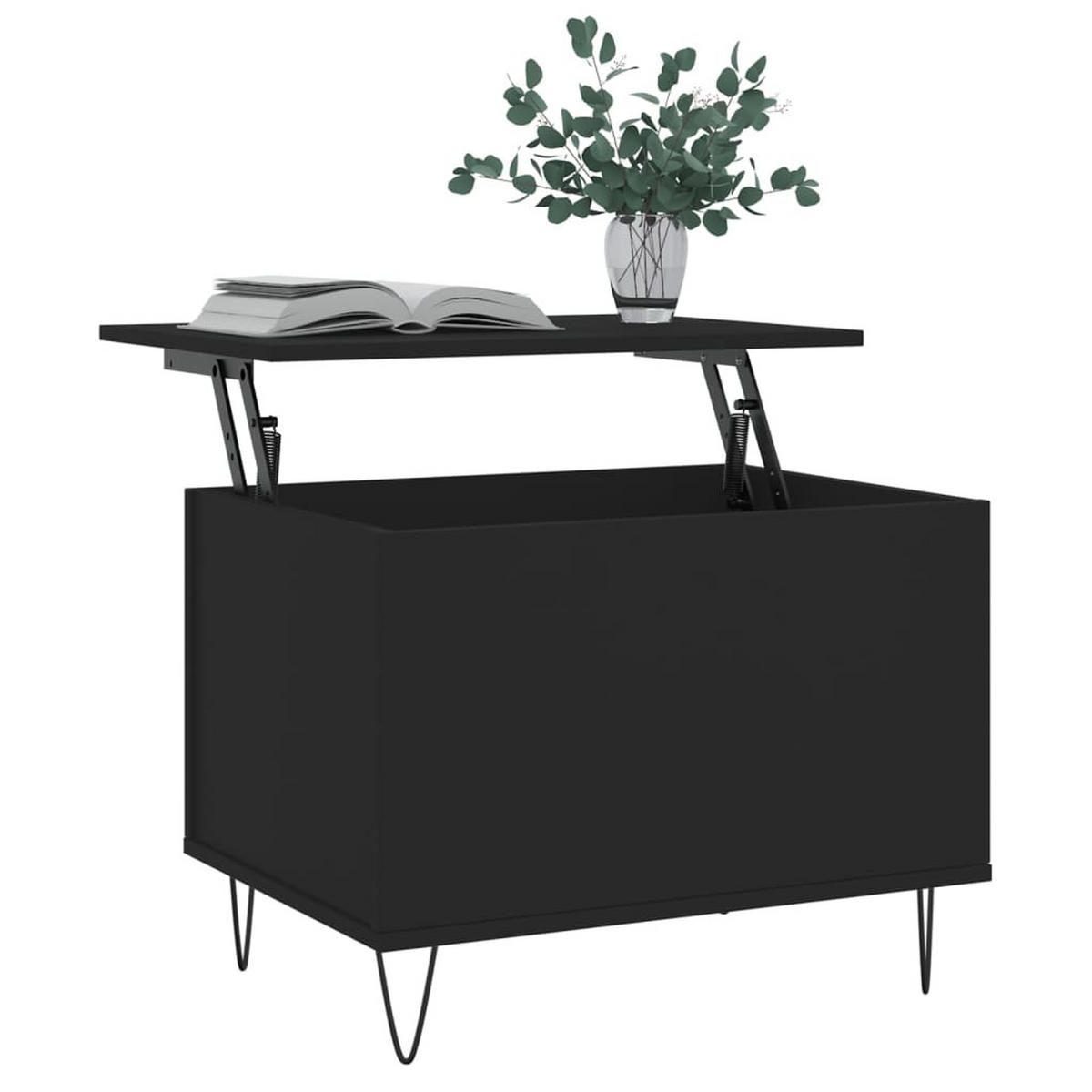 COUCHTISCH Schwarz 60x44,5x45 cm Holzwerkstoff - Schwarz, Holzwerkstoff (60/60/45cm) - furnicato