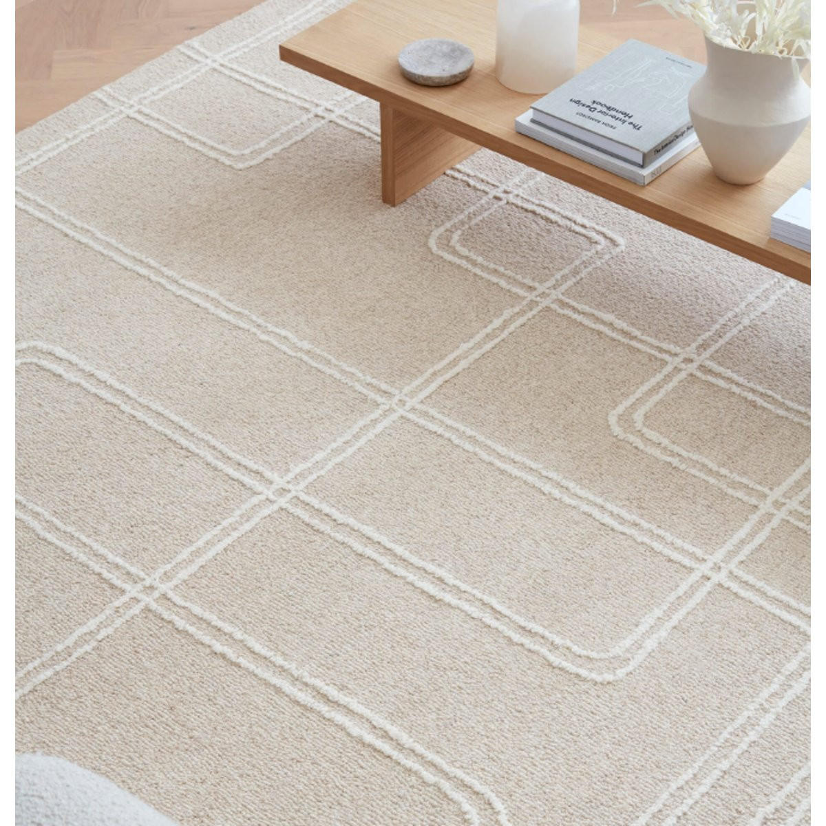 TEPPICH Wohn-/Schlafzimmer reine Wolle GROOM Beige 200 x 290 cm - Beige, Naturmaterialien (200/290cm) - Novatrend