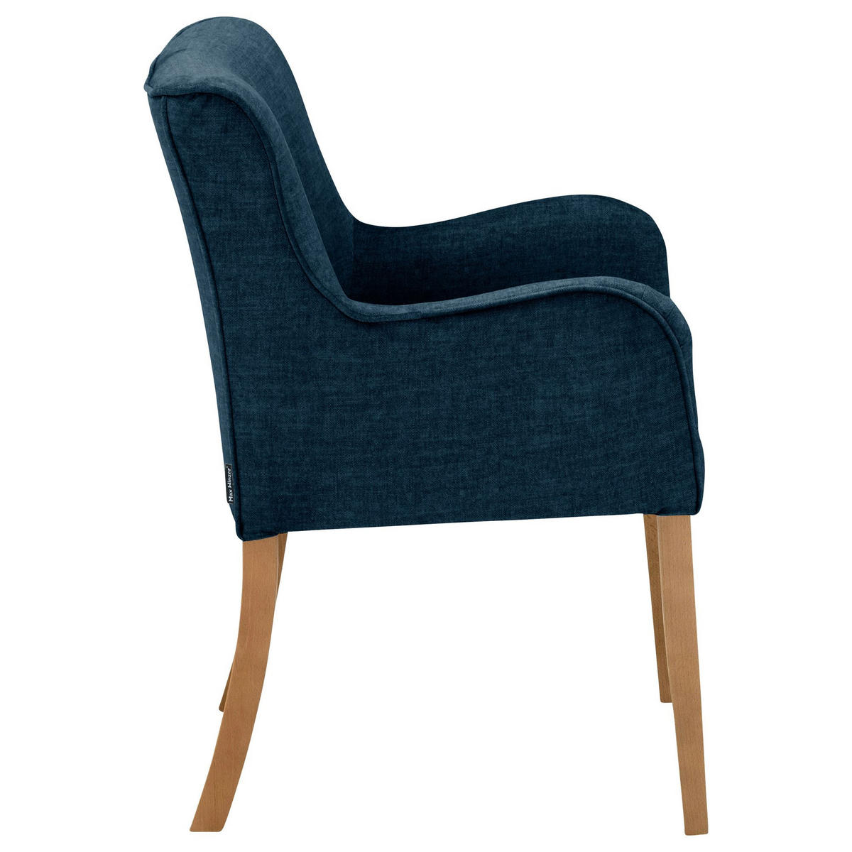 POLSTERSTUHL Katryn Samtvelours dunkelblau - Dunkelblau, Kunststoff (55/81/58cm) - 58aufmkessel