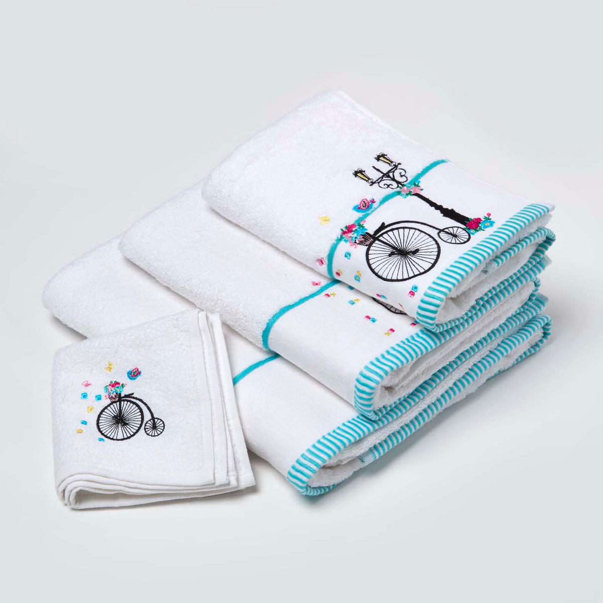 HANDTUCH Hochrad weiß - Weiß, Textil (50/80cm) - Homescapes