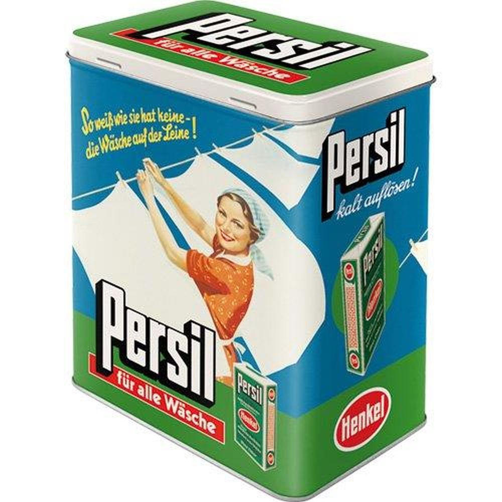 VORRATSDOSE L Persil Wäsche auf der Leine - Multicolor, Metall (14/20/10cm) - Nostalgic-Art