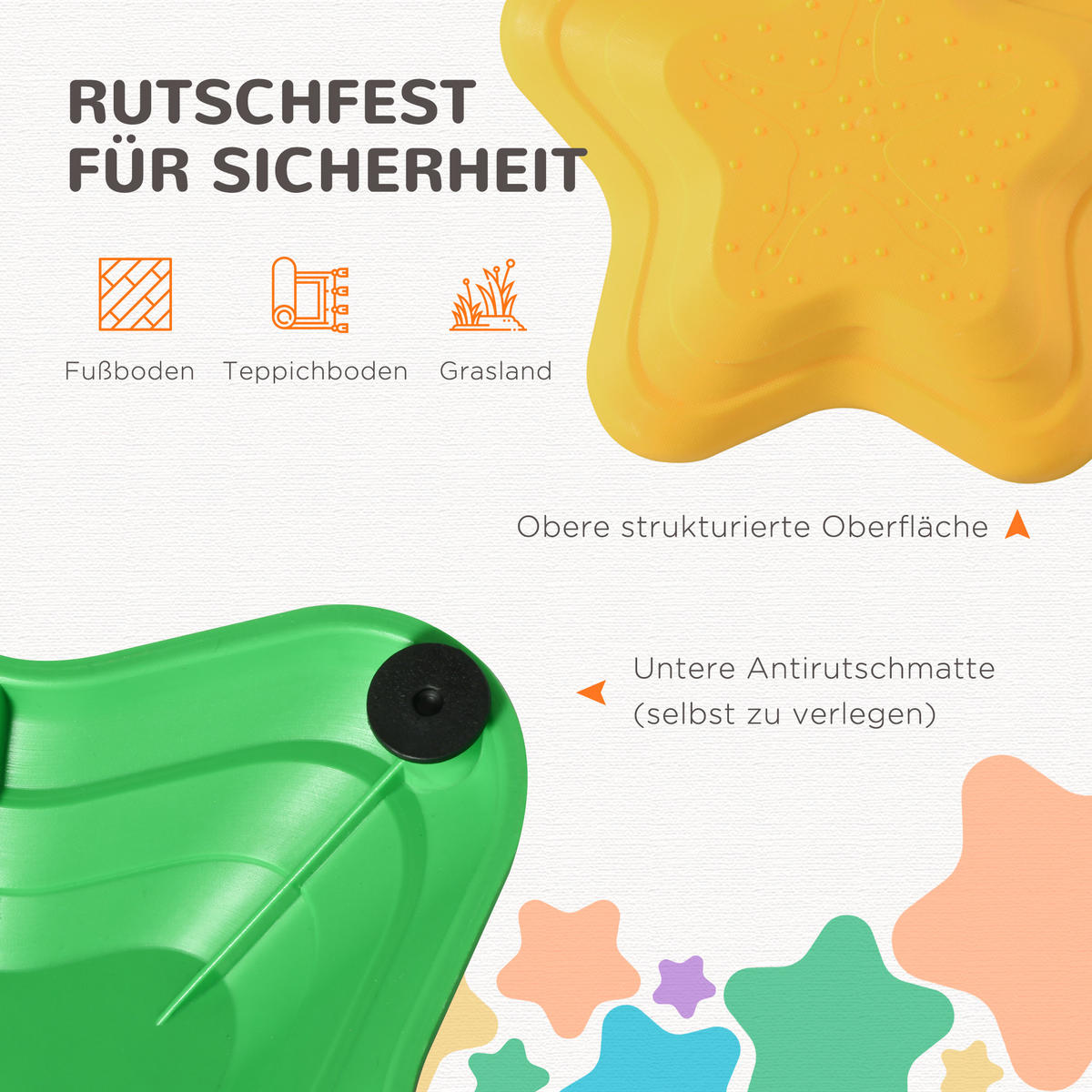 FLUSSSTEINE, Kunststoff, Mehrfarbig, 36,5L x 36,5B x 16H cm - Multicolor, Kunststoff (36.5/16/36.5cm) - ZONEKIZ