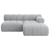 ECKSOFA modulares Sofa Razon-L1 - 190x160x70 cm Grau Cord - Grau, Holzwerkstoff/Textil (190/160cm) - ALTDECOR