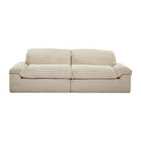 SOFA - 4 Personen - samt - beige Sobosa - Beige, Textil (306/79/106cm) - Vente-Unique