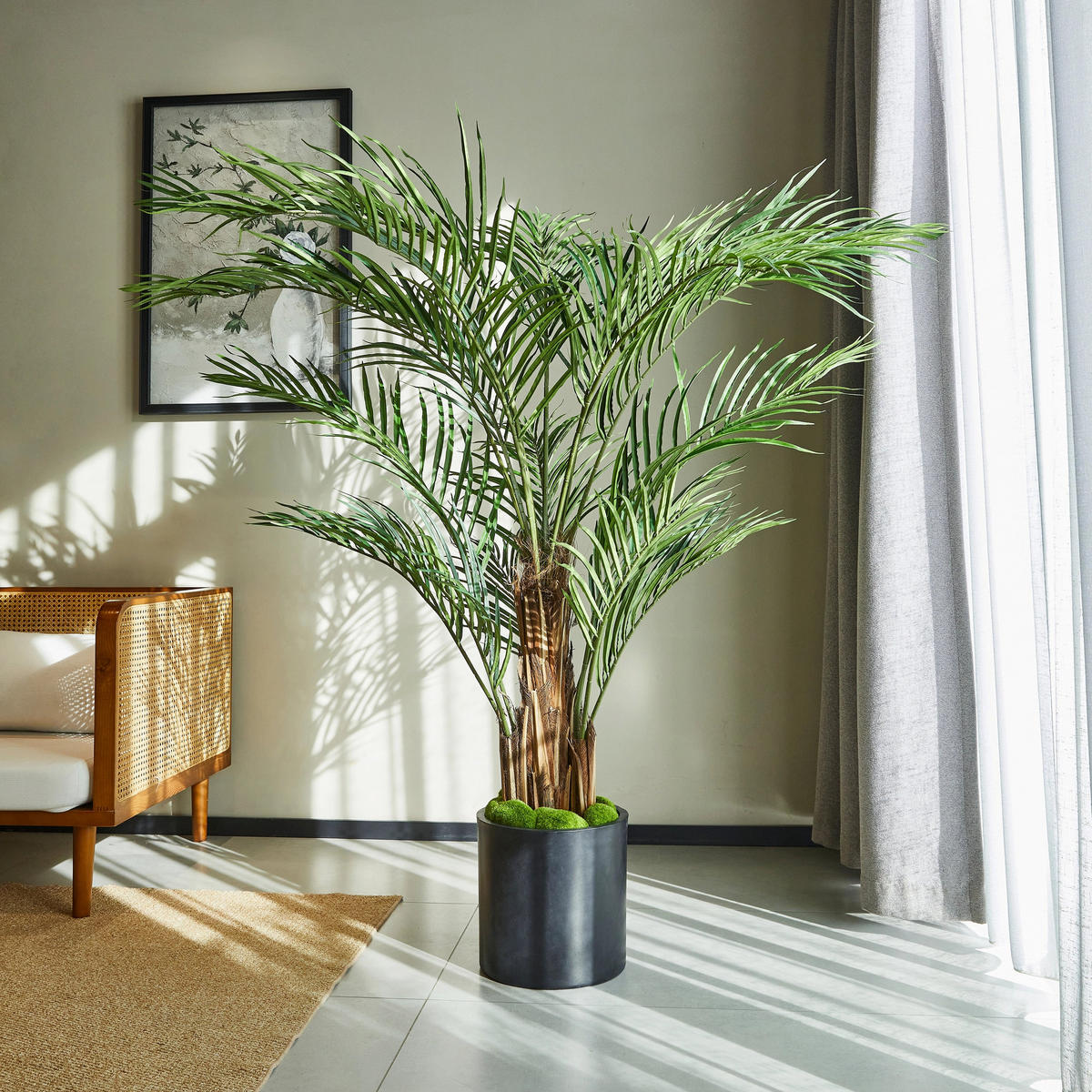 KUNSTBAUM Künstliche Kentia-Palme – Caliora 180 cm - Grün, Kunststoff (180cm) - aplanta