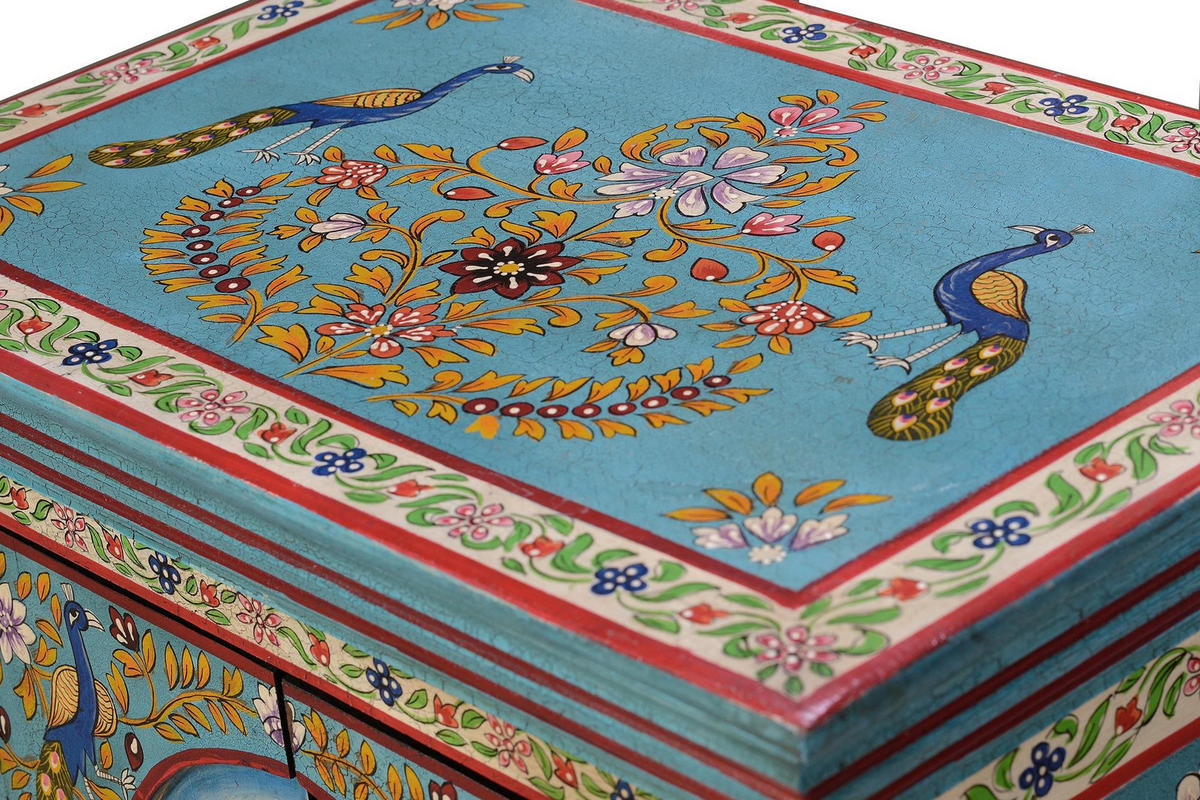 NACHTTISCH aus Mangoholz - Chromfarben, Holz (34/68/52cm) - Giner y Colomer