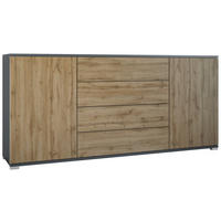 SIDEBOARD Santo Eiche Evoke - Eiche San Remo, Holzwerkstoff (166.5/75.5/35cm) - Vladon