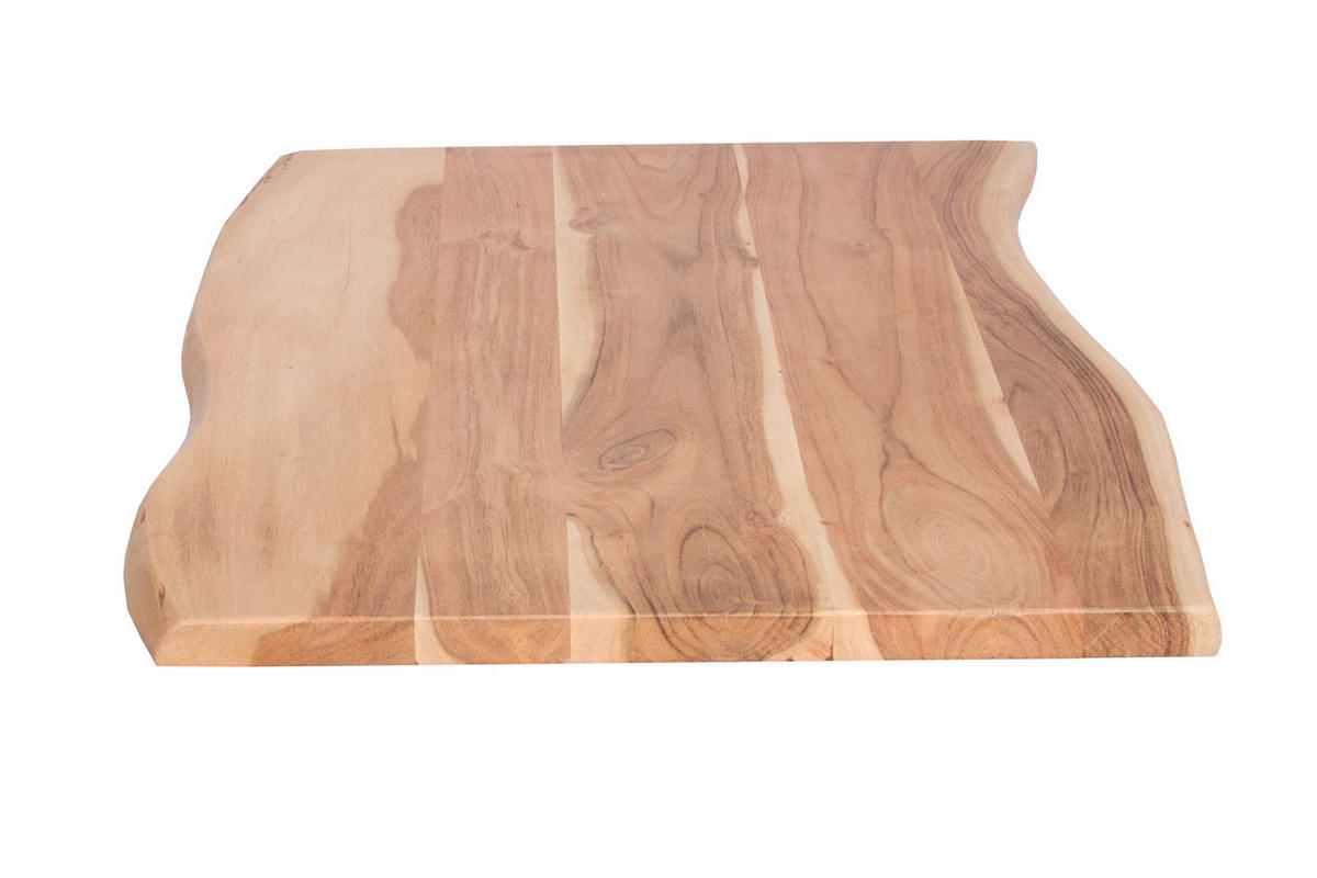 TISCHPLATTE CURT - Beige/Naturfarben, Akazienholz/Holz (60/80/3cm) - SAM