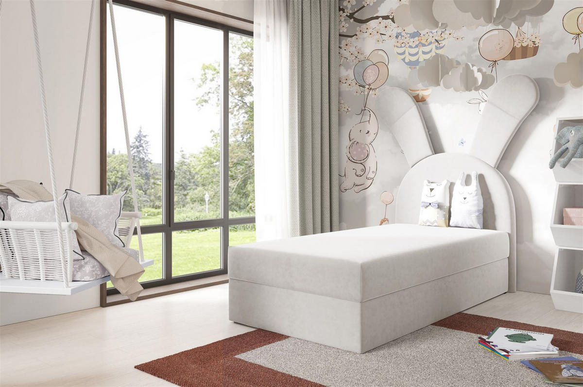KINDERBETT Polsterbett Matilda - Weiß, Holzwerkstoff/Textil (100/200cm) - Fun Möbel