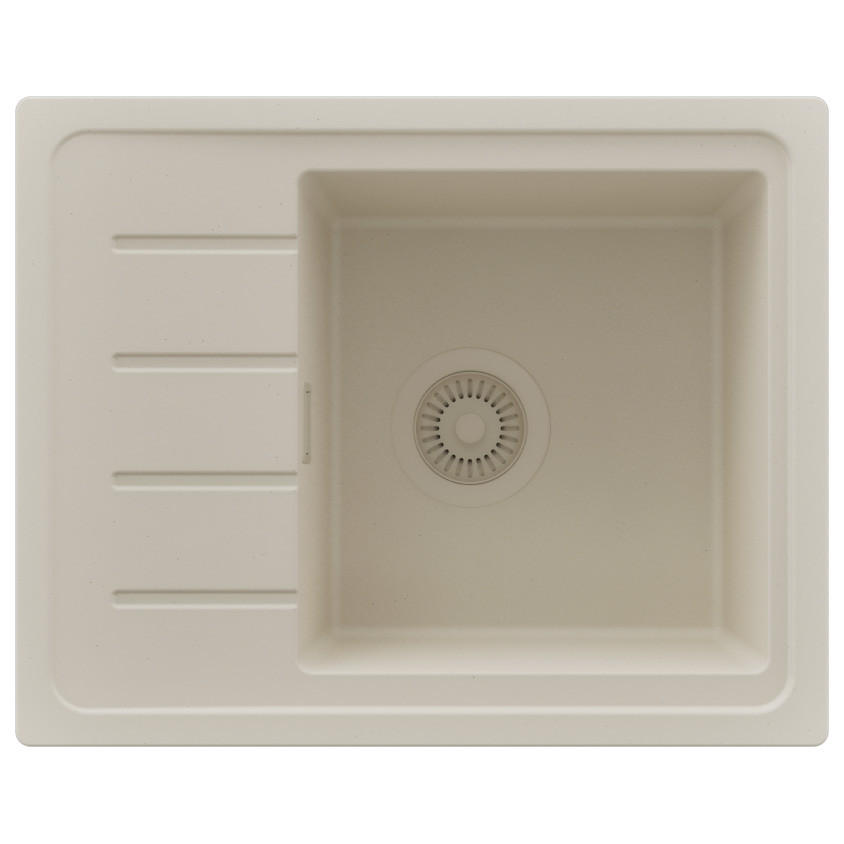 SPÜLBECKEN Kopenhagen Easy, 2-er set Beige 55/44 cm 1 Becken + Ablauf-Set ab 45er Unterschrank - Beige, Kunststoff (55/17/44cm) - Primagran