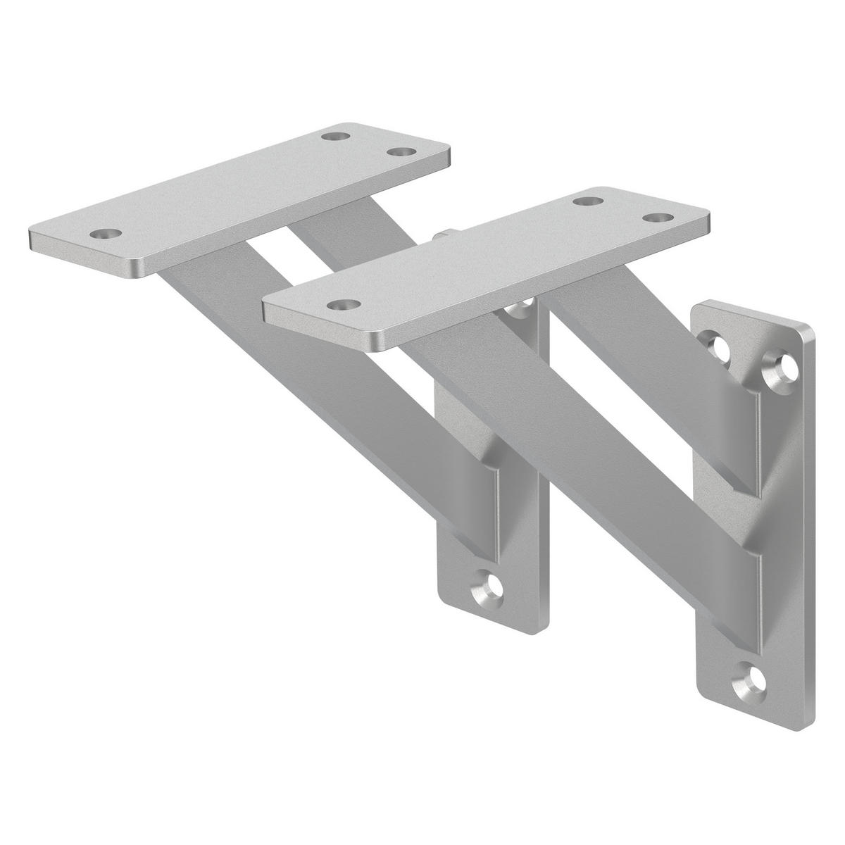 REGALHALTERUNGEN - Silberfarben, Metall (12/3/12cm) - ML-DESIGN