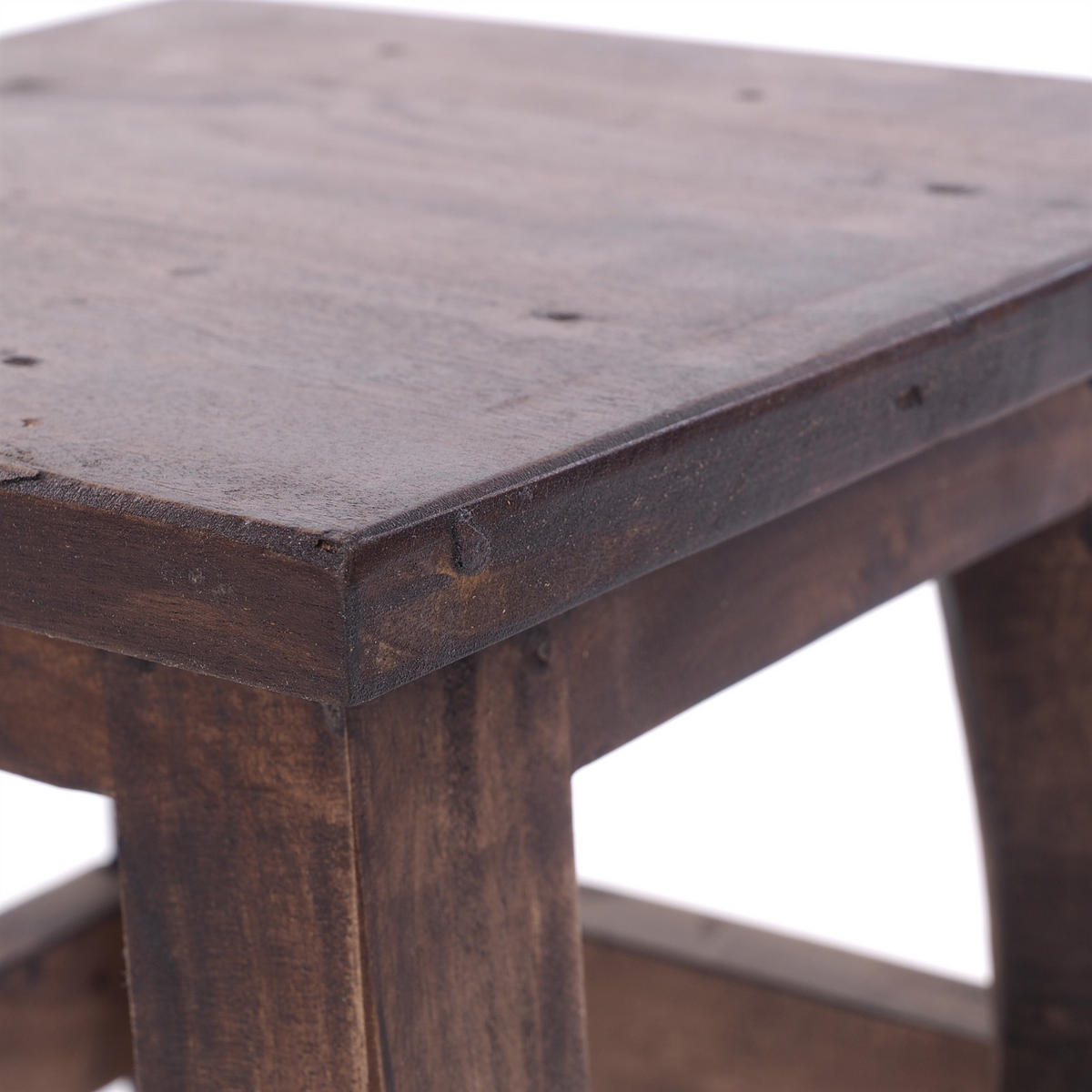 FUSSHOCKER PALO Mahagoni Recyclingholz 03 dunkelbraun - Dunkelbraun, Holz (26/27/26cm) - DESIGN DELIGHTS