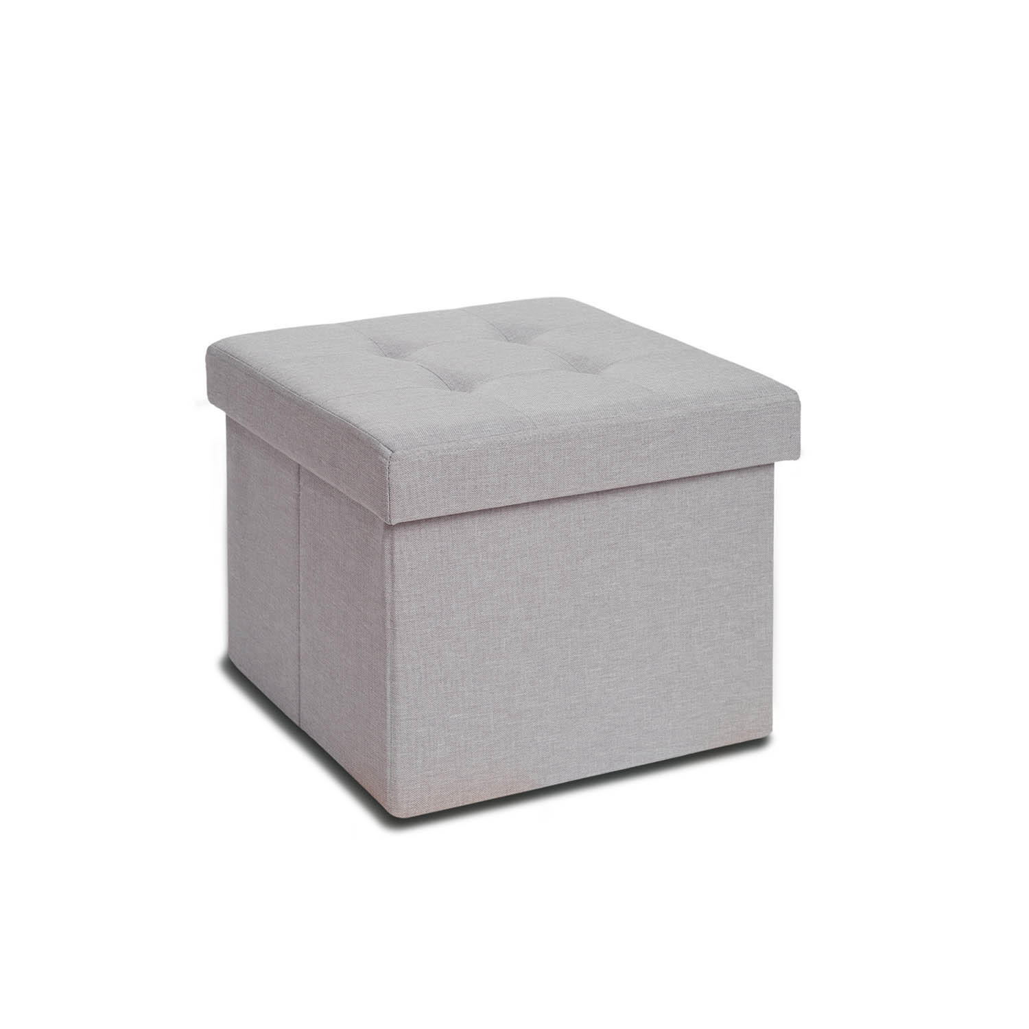 SITZHOCKER 41/31/31 cm, Hellgrau - Hellgrau, Kunststoff (31/31/41cm) - Blumtal