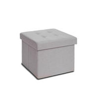 SITZHOCKER 41/31/31 cm, Hellgrau - Hellgrau, Kunststoff (31/31/41cm) - Blumtal