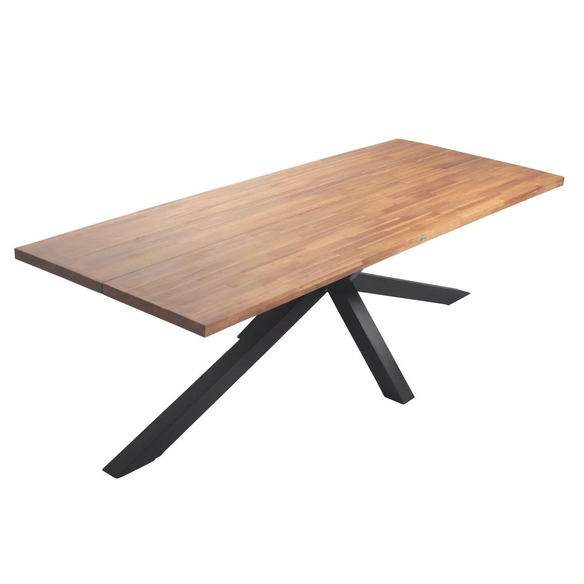 GARTENTISCH , Holz und Grau - Eichefarben, Holz (200/95/75cm) - Oviala