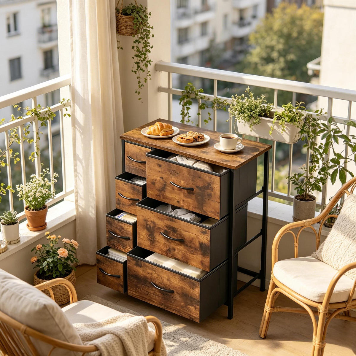 SIDEBOARD Rustikalbraun 63.5/30/73 cm - Wildeiche, Holz (63.5/73/30cm) - PANGIVO