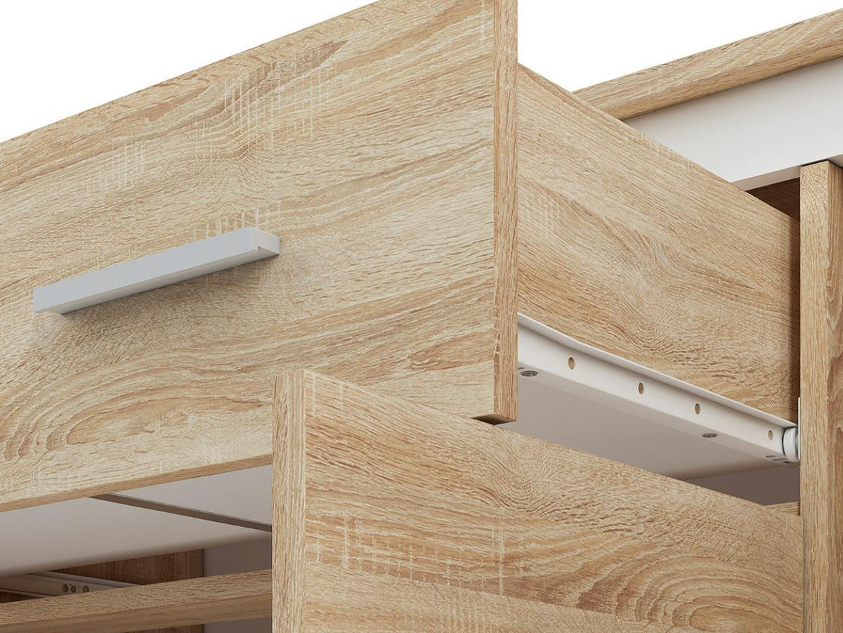 KOMMODE Avo Sonoma Eiche, Absetzung austauschbar 120 / 34 / 85cm - Braun/Sonoma Eiche, Holz/Holzwerkstoff (120/85/34cm) - Feldmann-Wohnen