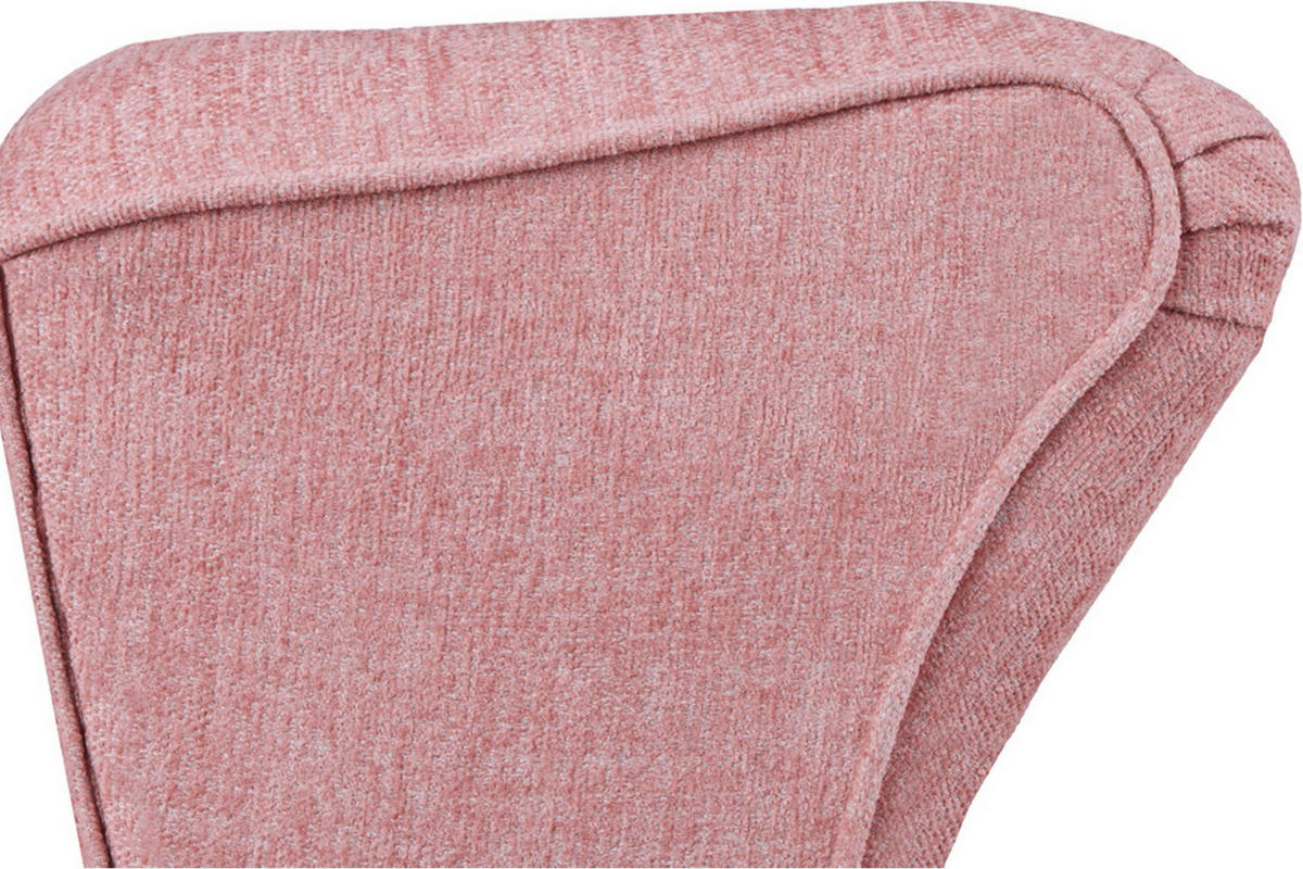 OHRENSESSEL STRALIS inklusive dekorativem Kissen, Flamingorosa - Hellrosa, Textil (82/108/80cm) - KONSIMO®