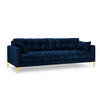 SOFA Mamaia aus Samt königsblau 4 Sitzplätze - Blau, Textil (92/75/217cm) - Micadoni