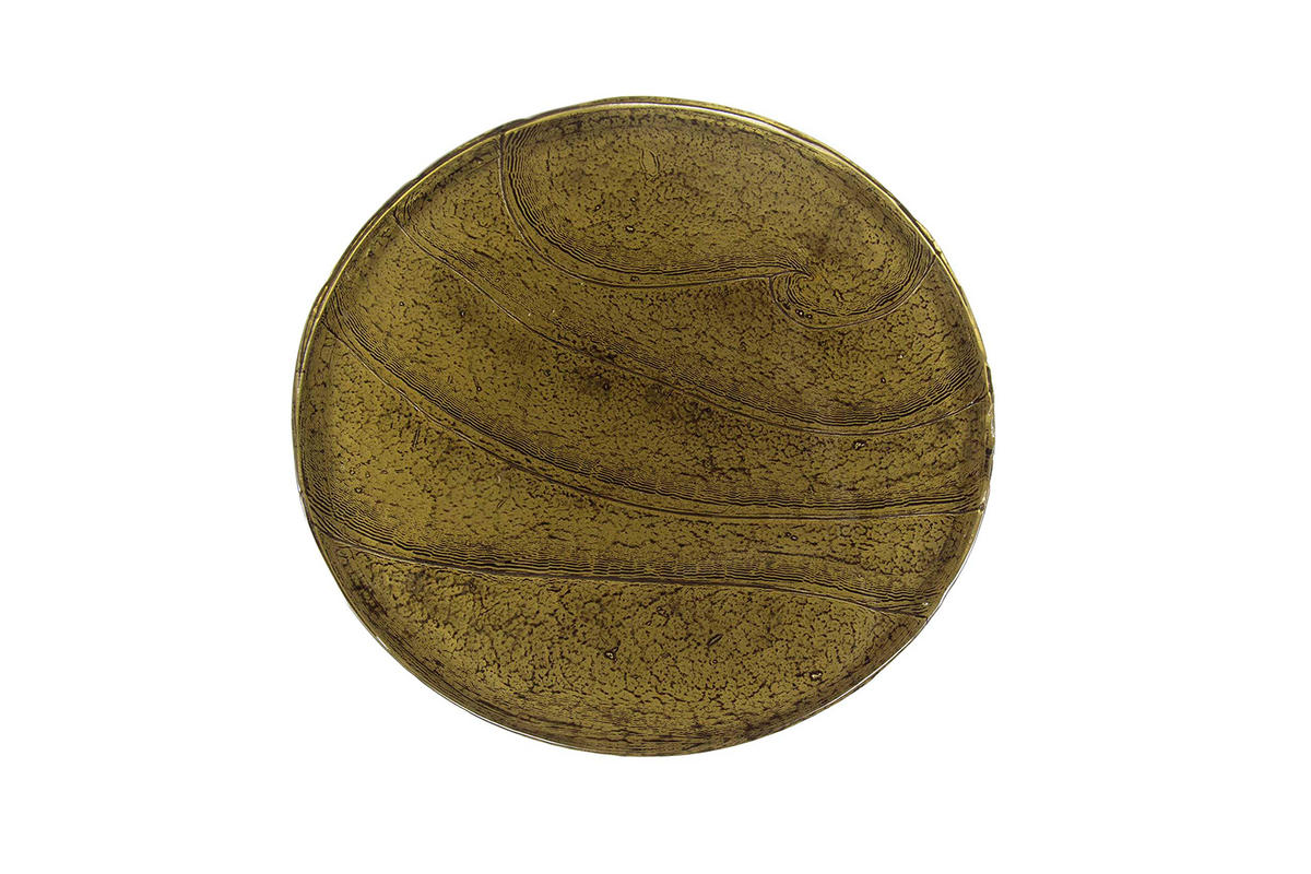 BEISTELLTISCH MOKKA Gold Glas - Goldfarben, Glas/Metall (40/40/60cm) - KAWOLA