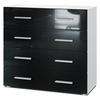 KOMMODE Pavos Schwarz Hochglanz - Schwarz Hochglanz, Holzwerkstoff (76/72/35cm) - Vladon