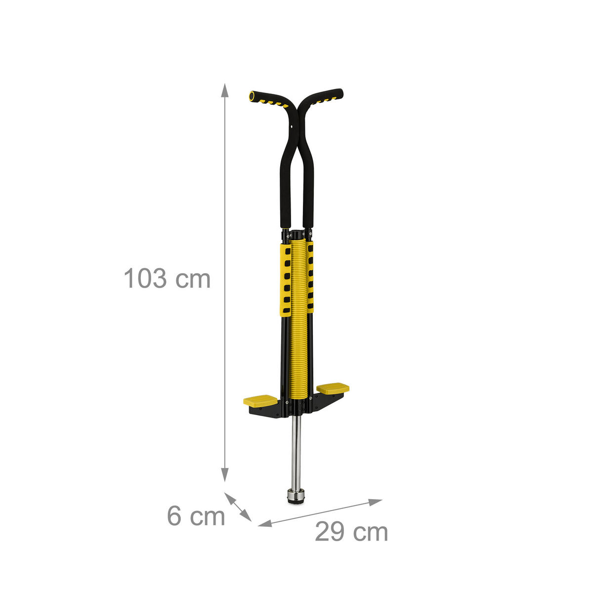 POGO-STICK - Gelb, Kunststoff/Textil (29/6cm) - Relaxdays