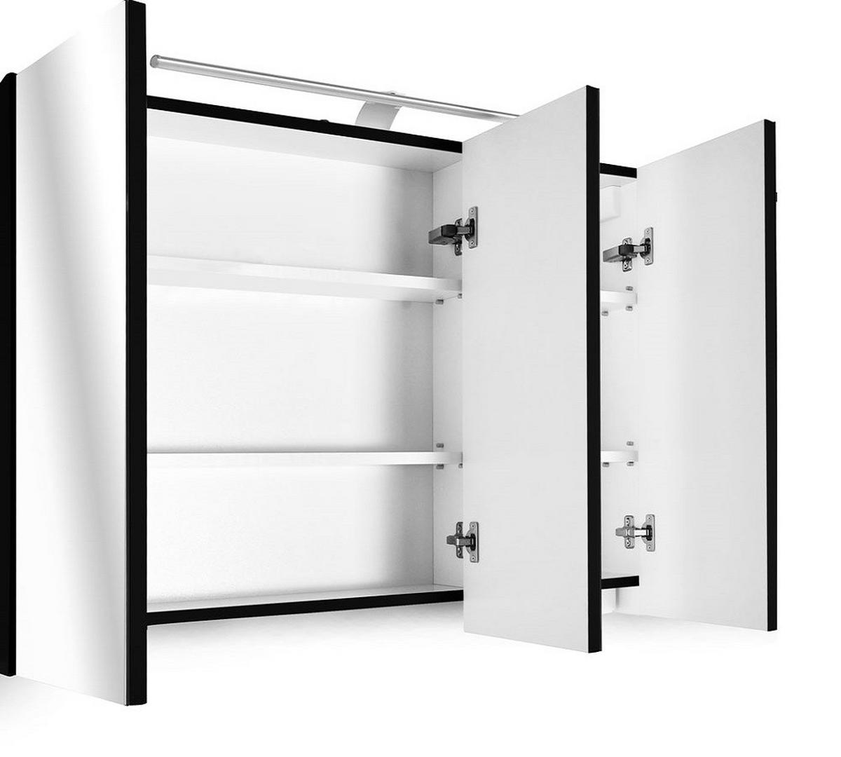 BADMÖBELSET 3TLG. DYNAMIC - Anthrazit, Holz (30/75/34cm) - SAM