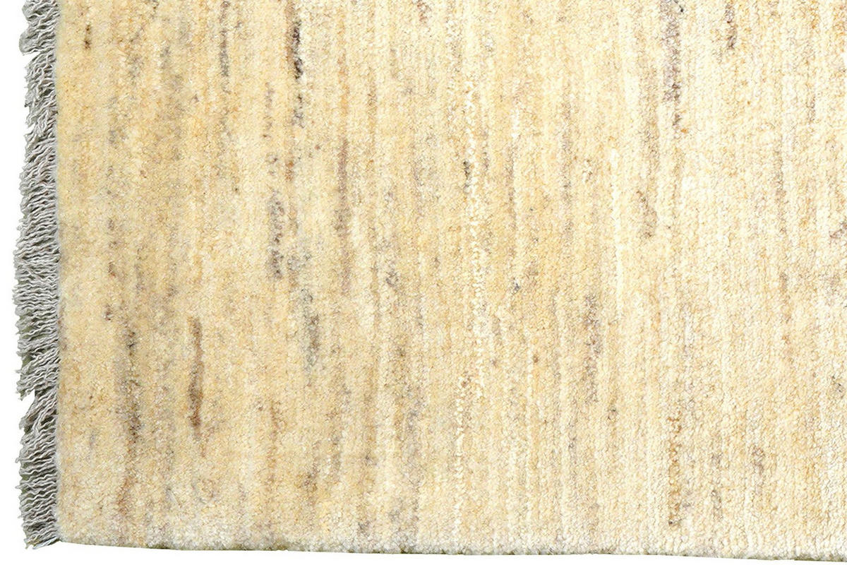 GABBEH-TEPPICH handgeknüpft Beige 190/152 cm Schurwolle - Beige, Textil (152/190cm) - Looma