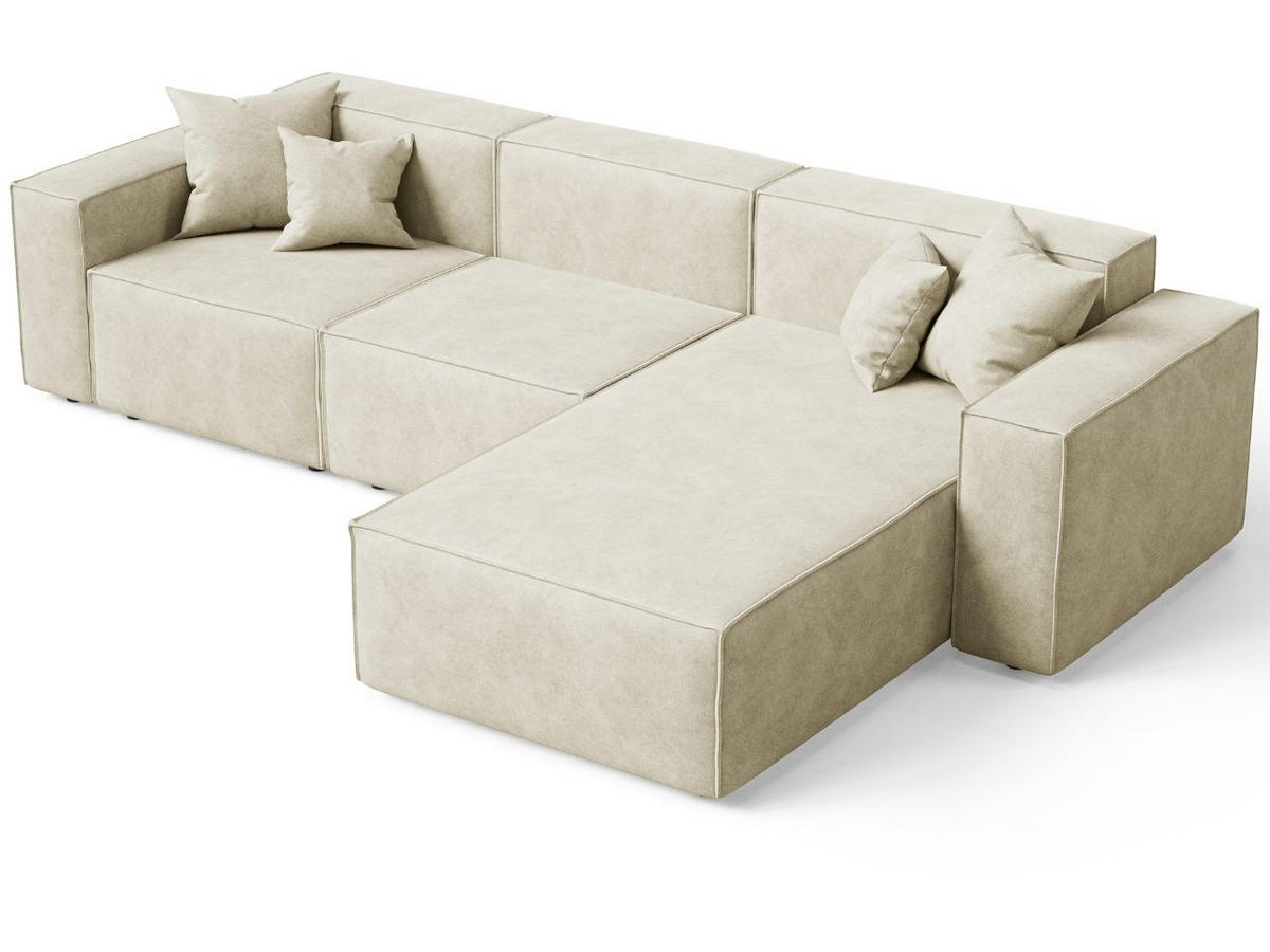 ECKSOFA Arizona Beige Rechts - Beige, Holz/Textil (265/180cm) - Graingold