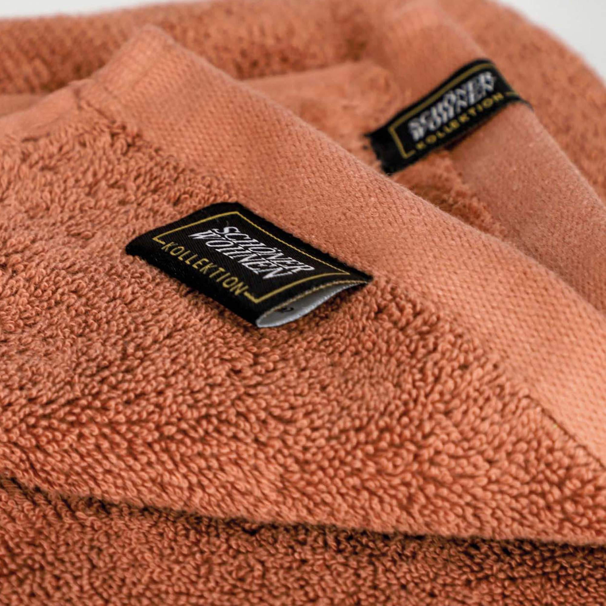 GÄSTEHANDTUCH 3ER SET AUS 100 % BAUMWOLLE SENSE - Rostfarben, Textil (30/50cm) - Schöner Wohnen