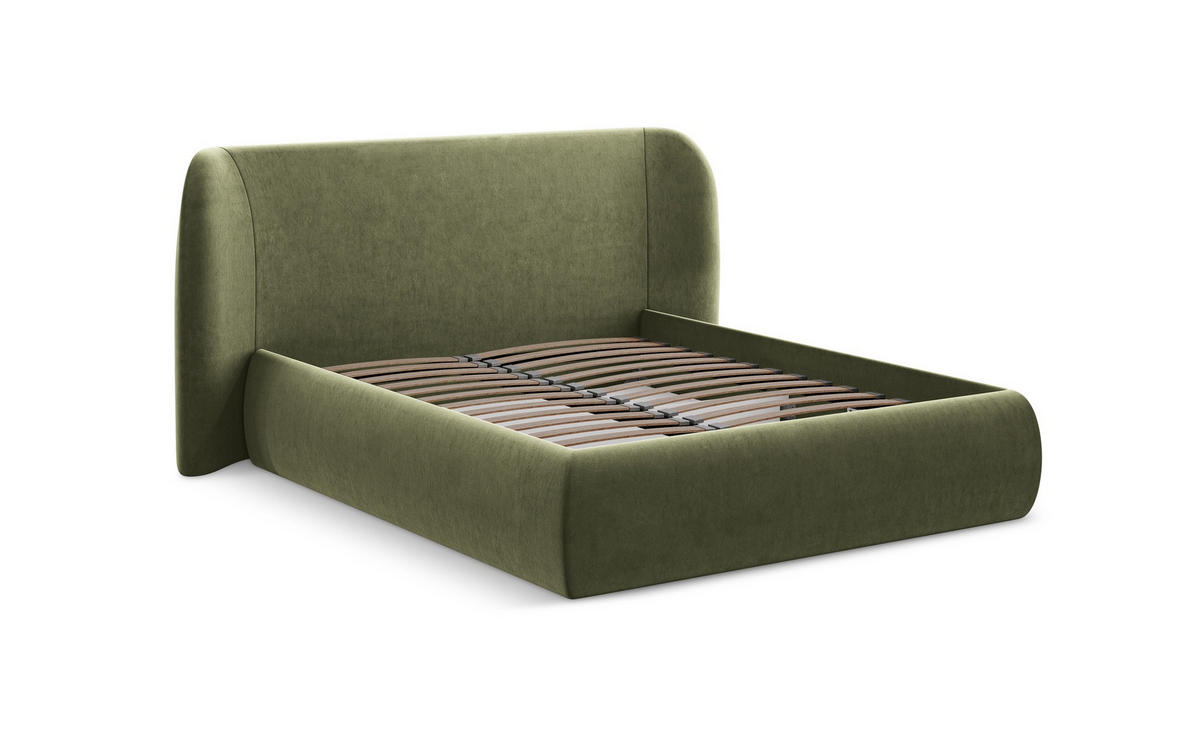 POLSTERBETT mit Bettkasten und Lattenrost 180x228 Blau - Blau/Blaugrau, Kunststoff/Textil (160/200cm) - Makamii