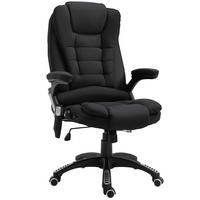 DREHSTUHL 68/72/110-120 cm schwarz aus Polyester mit Massage- und Heizfunktion - Schwarz, Kunststoff (74/120/67cm) - OKWISH
