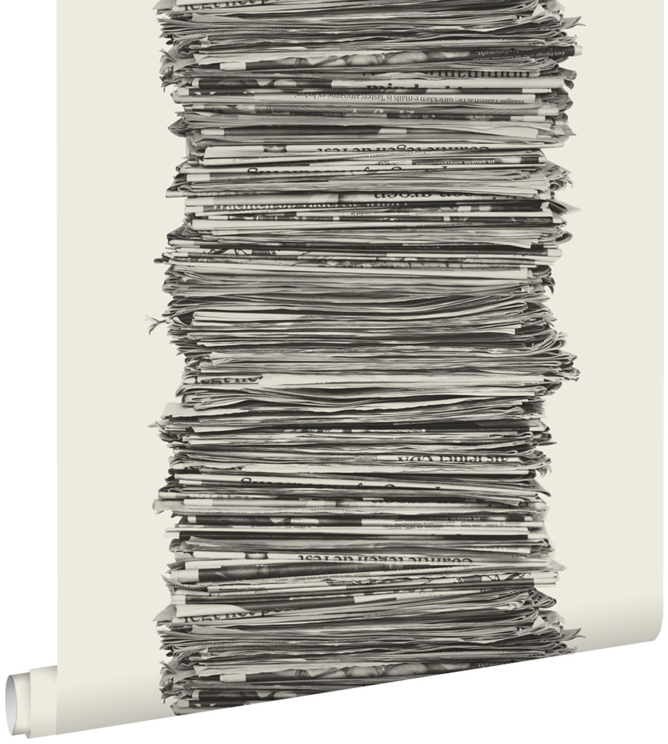 TAPETE Zeitungen 53 cm x 10.05 m - Grau, Papier (53/1000cm) - ESTAhome