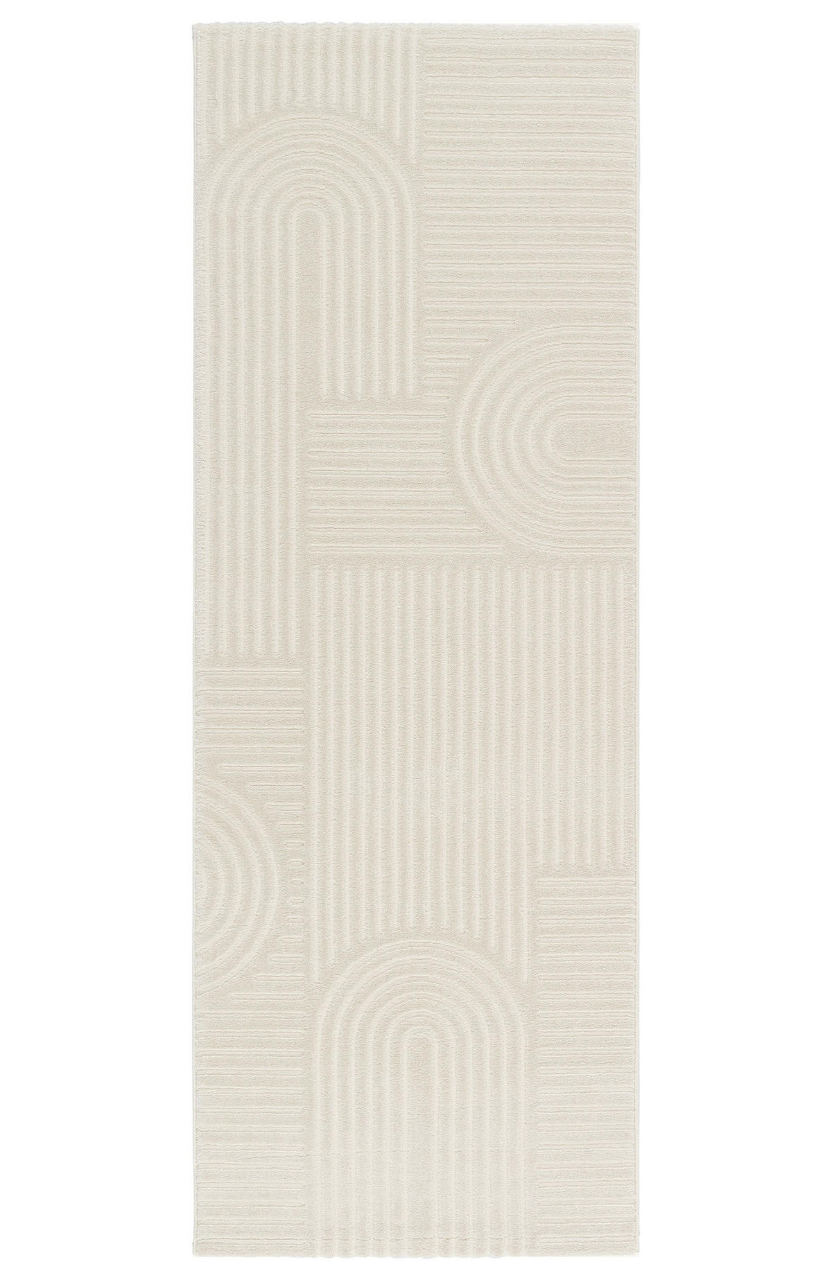 BOHO-TEPPICH Weiß 80x220 cm - Weiß, Textil (80/220cm) - Tesso Living