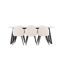 TISCHGRUPPE Beige - Beige, Holz (200/75/90cm) - ebuy24