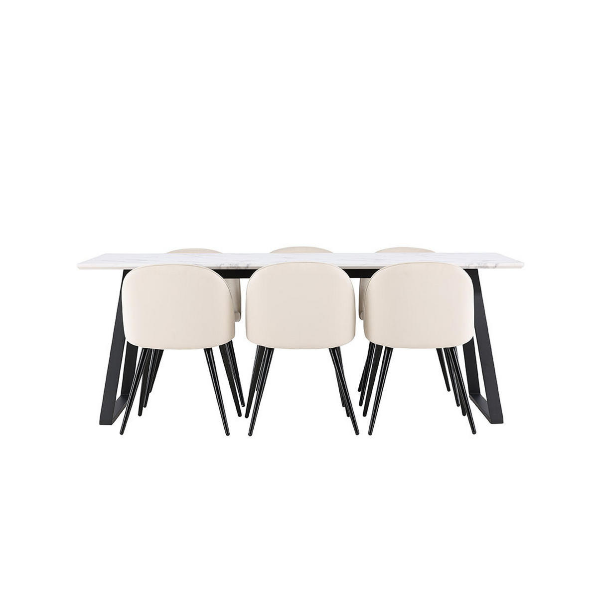 TISCHGRUPPE Beige - Beige, Holz (200/75/90cm) - ebuy24