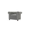 CHESTERFIELD-SESSEL Nyx Grau Samt - Braun/Grau, Holz/Textil (94/72/86cm) - S-Style Möbel