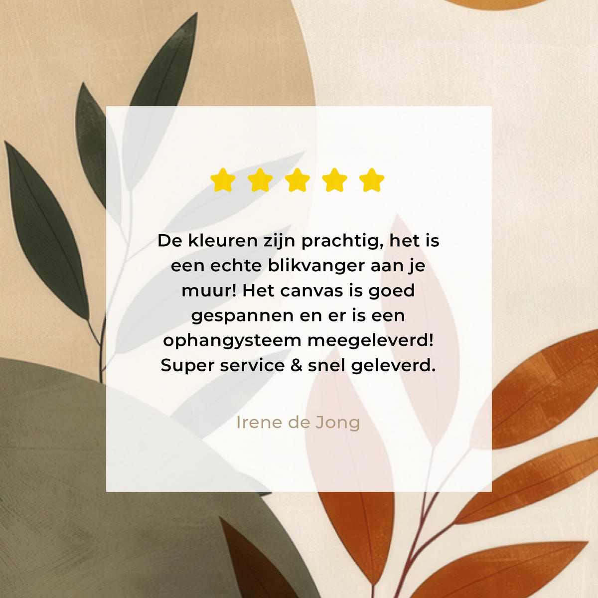 LEINWANDBILD Formen - Rund - Blätter - Beige Deko XXL 80x120 cm - Rostfarben, Textil (80/120cm) - MuchoWow