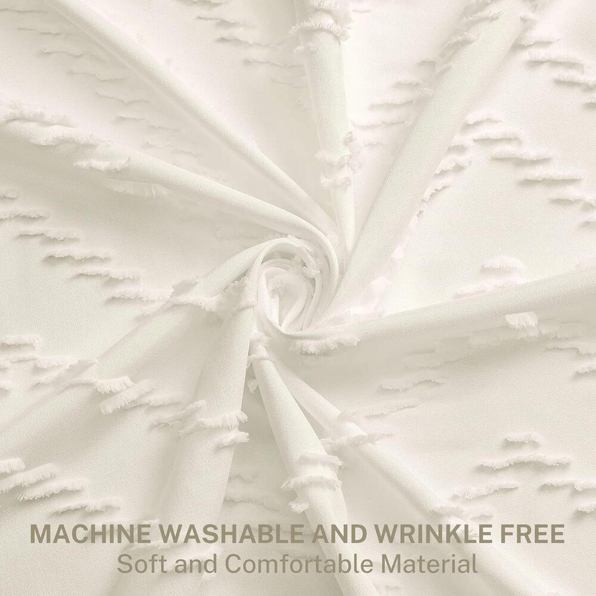 DUSCHVORHANG, Beige, „W“-Muster, 183 x 152 cm, Polyester - Beige, Textil (152/183cm) - Weltevree