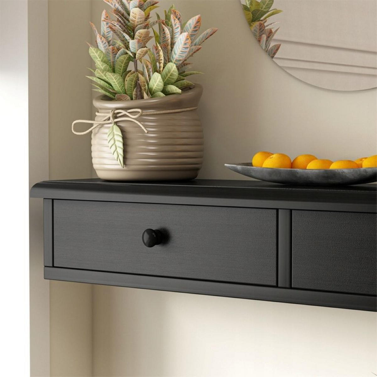 WANDREGAL, schwarz 64/15/10 - Schwarz, Holzwerkstoff (73/8/19.5cm)