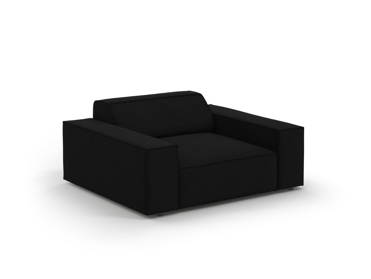 SESSEL Jodie aus Samt schwarz - Schwarz, Textil (102/70/124cm) - Micadoni