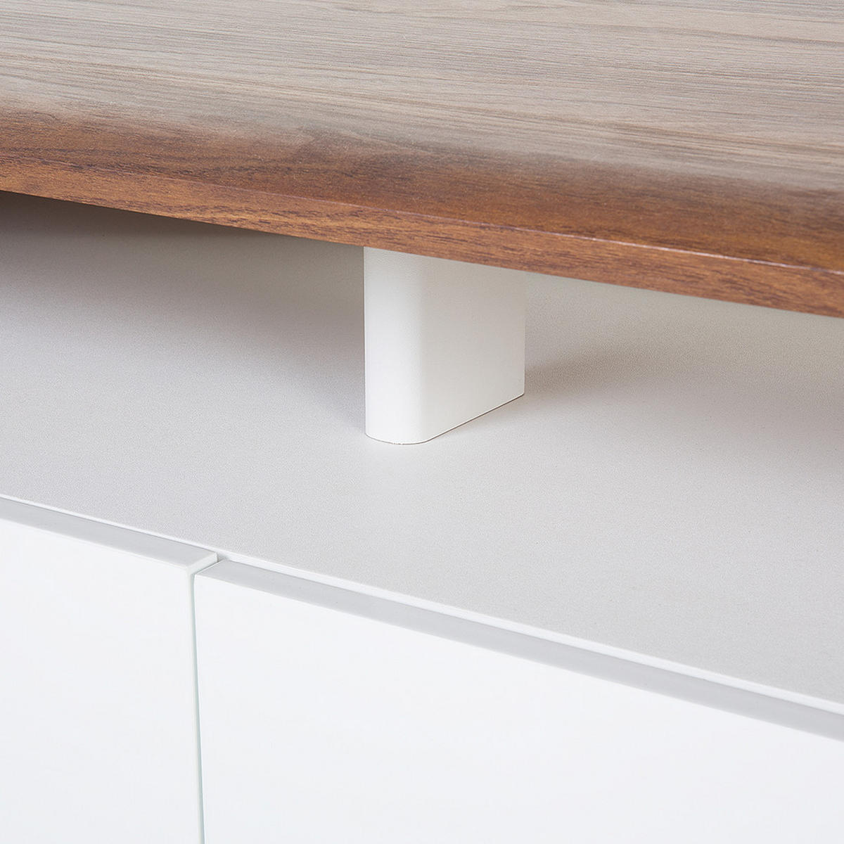 TV-MÖBEL Dunkelbraun, Weiß SYRACUSE 39/140/53 cm - Dunkelbraun, Holzwerkstoff (140/53/39cm) - Beliani